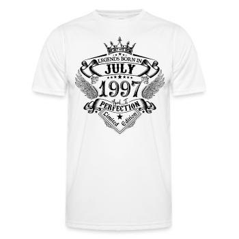 1997 July 1997 Birthday July 1997 - Men's Functional T-Shirt - white - Front - AI Model Male 178 dark (178cm)