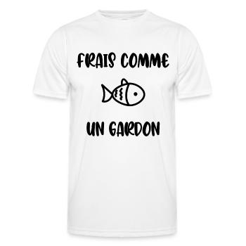 frais comme un gardon - T-shirt sport Homme - blanc - Devant - AI Model Male 178 dark (178cm)