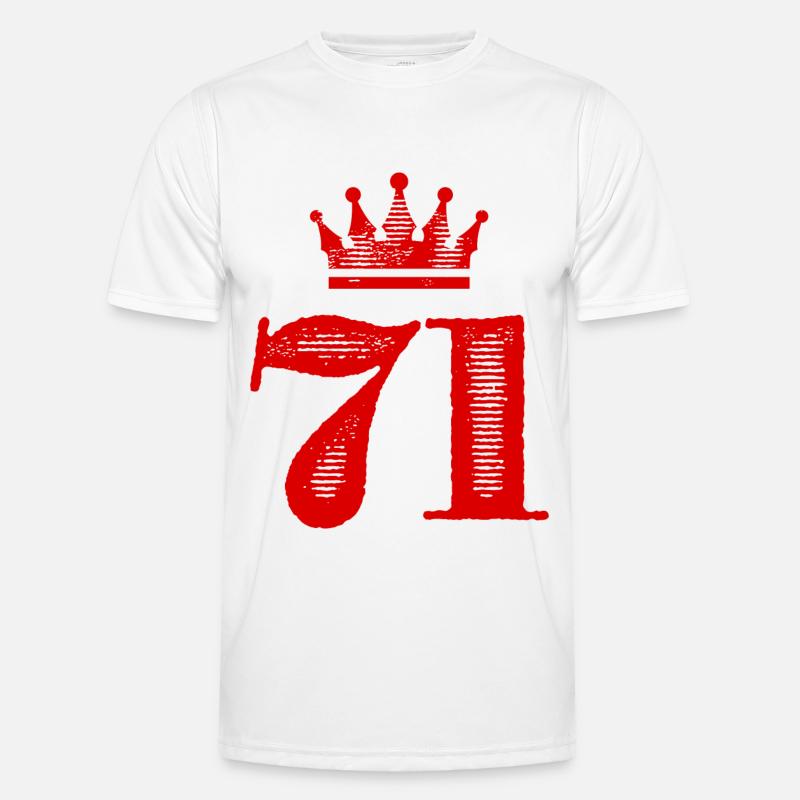 71 Number crown - Men's Functional T-Shirt - white