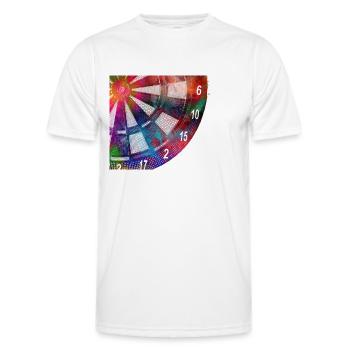 darts sport article #darts #sport - Men's Functional T-Shirt - white - Front - AI Model Male 178 dark (178cm)