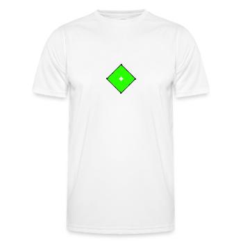 Green square - Men's Functional T-Shirt - white - Front - AI Model Male 178 dark (178cm)