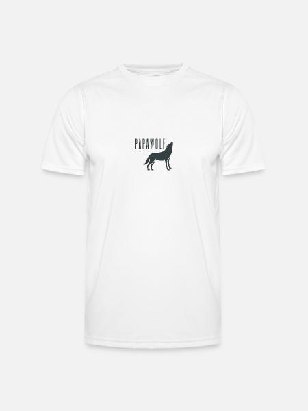 Wolf Wolves Far Fars dag Papi Daddy Gave - Funktionsshirt til herrer - hvid