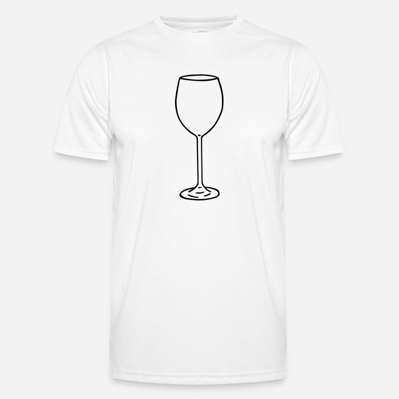 Weinglas Männer Funktions-T-Shirt