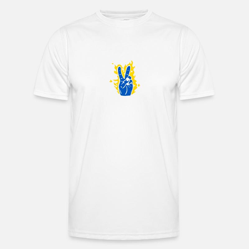 Peace Ukraine - Men's Functional T-Shirt - white