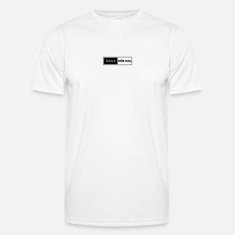 NAAA HÖR MAL - Männer Funktions-T-Shirt - Weiß