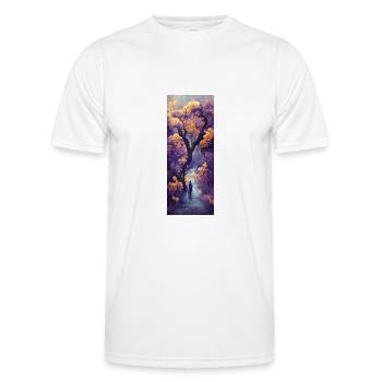 Man and the Tree - Men's Functional T-Shirt - white - Front - AI Model Male 178 dark (178cm)