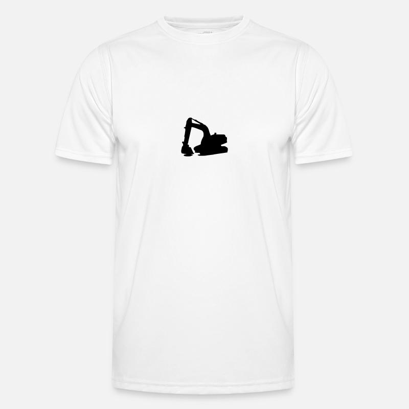 Bagger - Männer Funktions-T-Shirt - Weiß