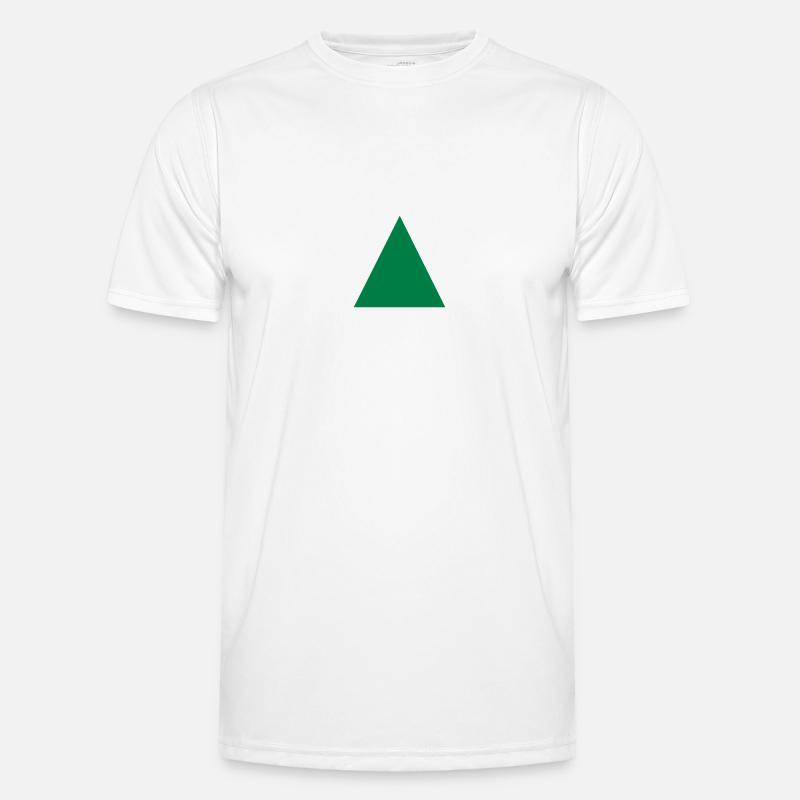 Dreieck / Triangle (1c) - Männer Funktions-T-Shirt - Weiß