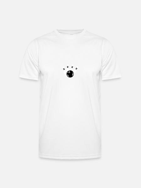 Bowling - Männer Funktions-T-Shirt - Weiß