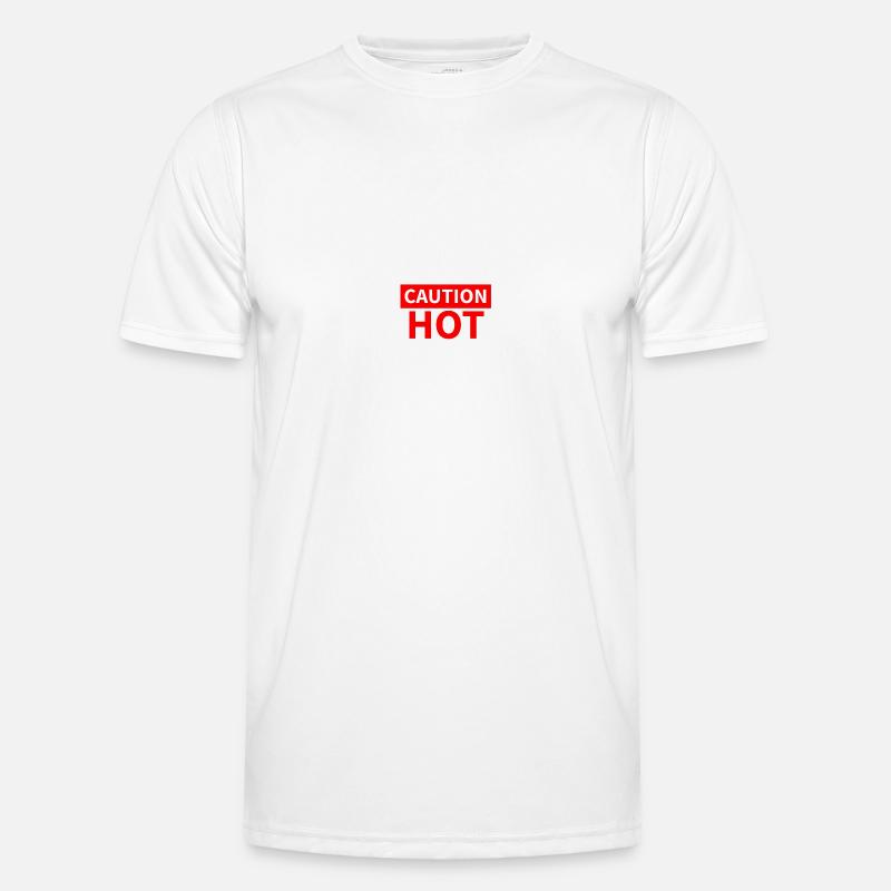 CAUTION HOT red Men's Functional T-Shirt