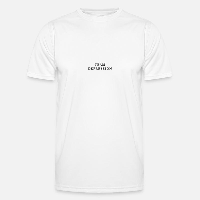 Team Depression - Männer Funktions-T-Shirt - Weiß