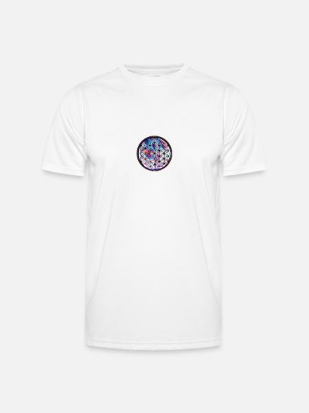 Blume des Lebens - Männer Funktions-T-Shirt - Weiß