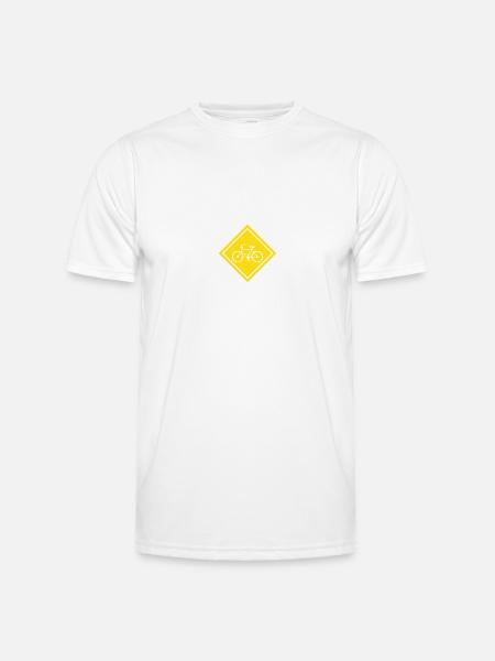 Fahrrad - Männer Funktions-T-Shirt - Weiß