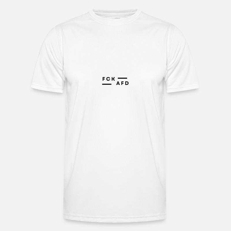 FCK AFD – Klare Botschaft - Männer Funktions-T-Shirt - Weiß