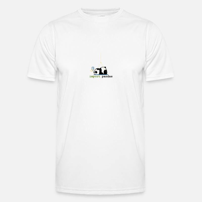 Python-Witze Pandas importieren Programmierung - Männer Funktions-T-Shirt - Weiß