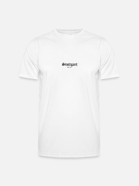 Stuttgart Suabia Escritura alemana antigua suabo - Camiseta funcional para hombres - blanco