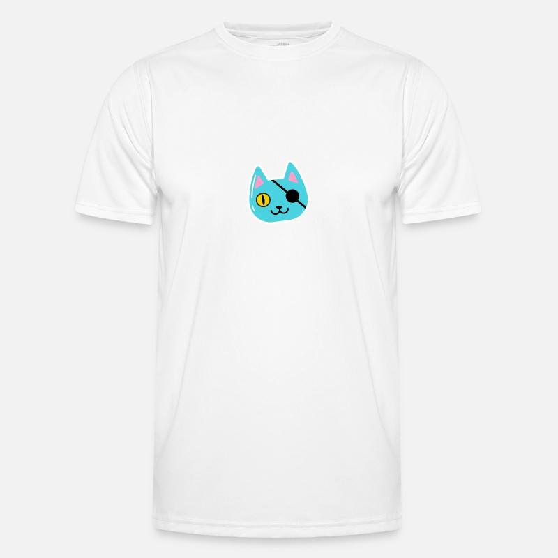 Katze - Männer Funktions-T-Shirt - Weiß