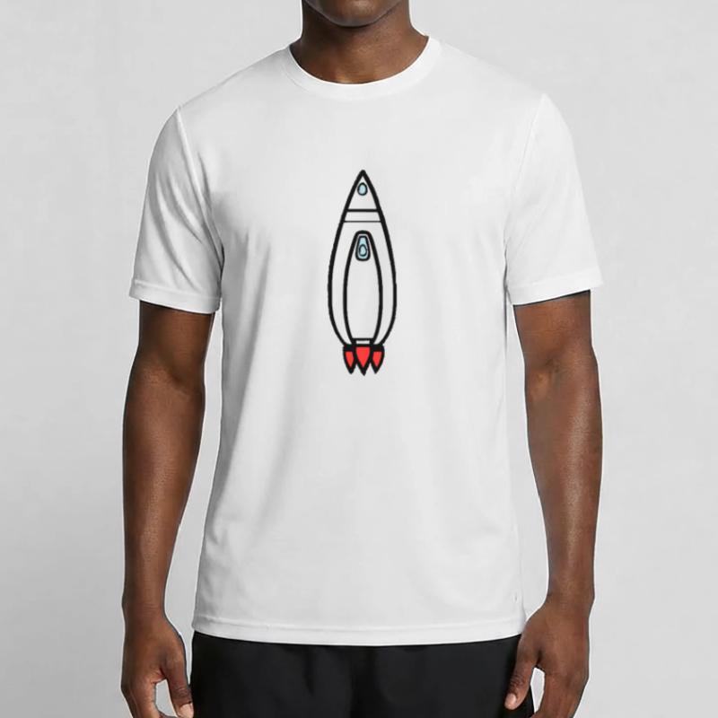 Spacecraft Rocket Space Space Flight Vector Men's Functional T-Shirt