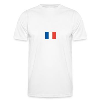 France, drapeau - T-shirt sport Homme - blanc - Devant - AI Model Male 178 dark (178cm)