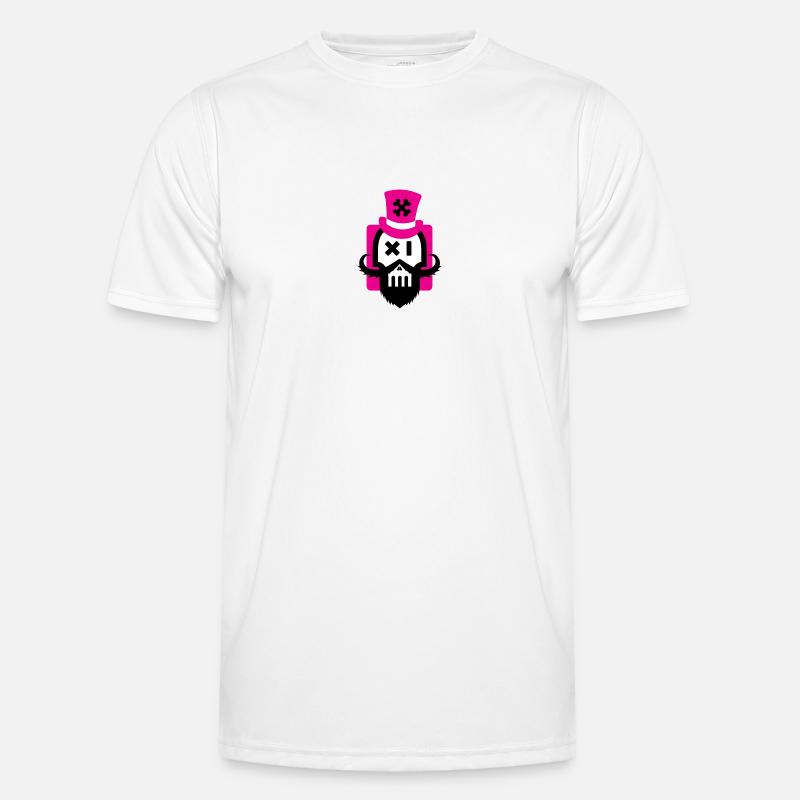 Bearded skull magenta Men's Functional T-Shirt