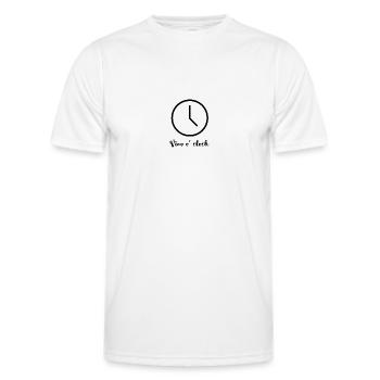 Vino o clock - Männer Funktions-T-Shirt - Weiß - Vorne - AI Model Male 178 dark (178cm)