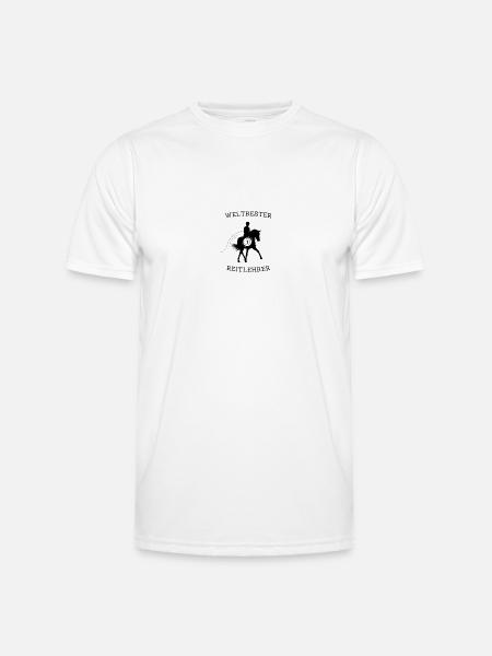 Weltbester Reitlehrer Dressur - Männer Funktions-T-Shirt - Weiß