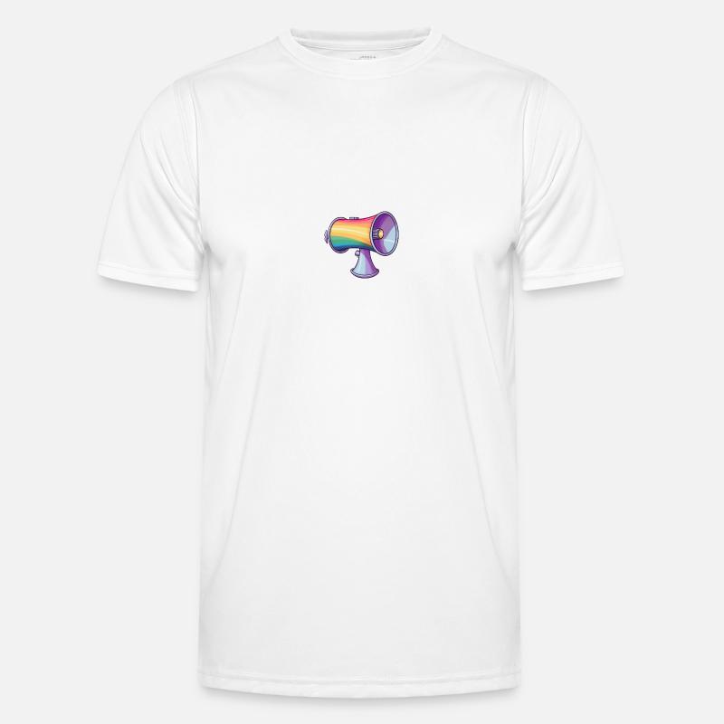 Pride Megaphone Männer Funktions-T-Shirt