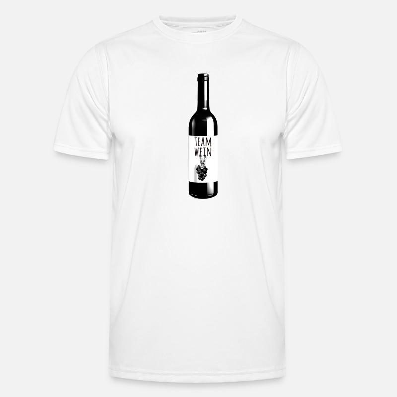 Team Wine, Wine, Wine Bottle - Men's Functional T-Shirt - white