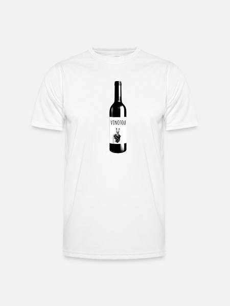 Vinotou, Winnetou,vino, Wein - Männer Funktions-T-Shirt - Weiß