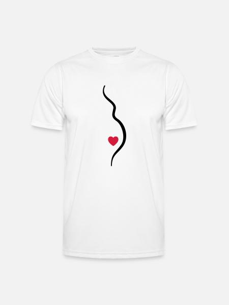 babybauch - Men's Functional T-Shirt - white