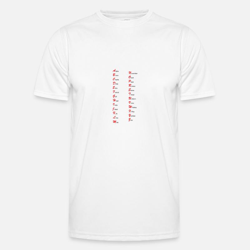Nato alphabet morse alpha beta Men's Functional T-Shirt
