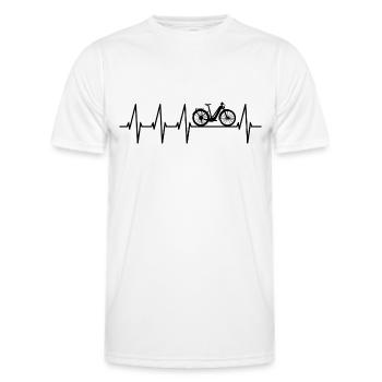 E-Bike - Männer Funktions-T-Shirt - Weiß - Vorne - AI Model Male 178 dark (178cm)
