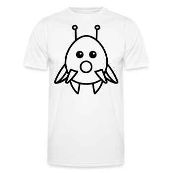 fliegende Untertasse - Männer Funktions-T-Shirt - Weiß - Vorne - AI Model Male 178 dark (178cm)