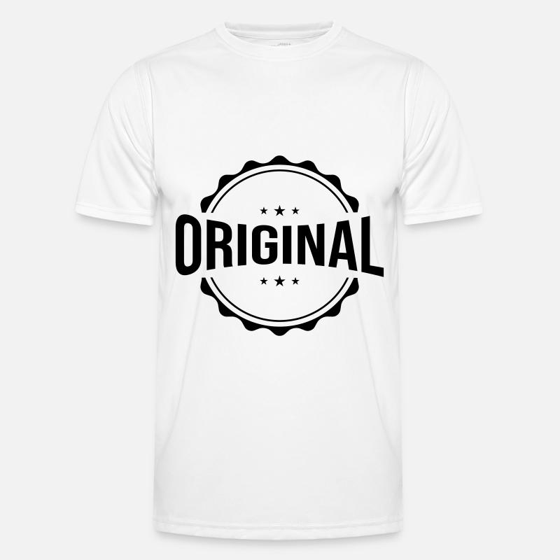 Original Emblem - Männer Funktions-T-Shirt - Weiß