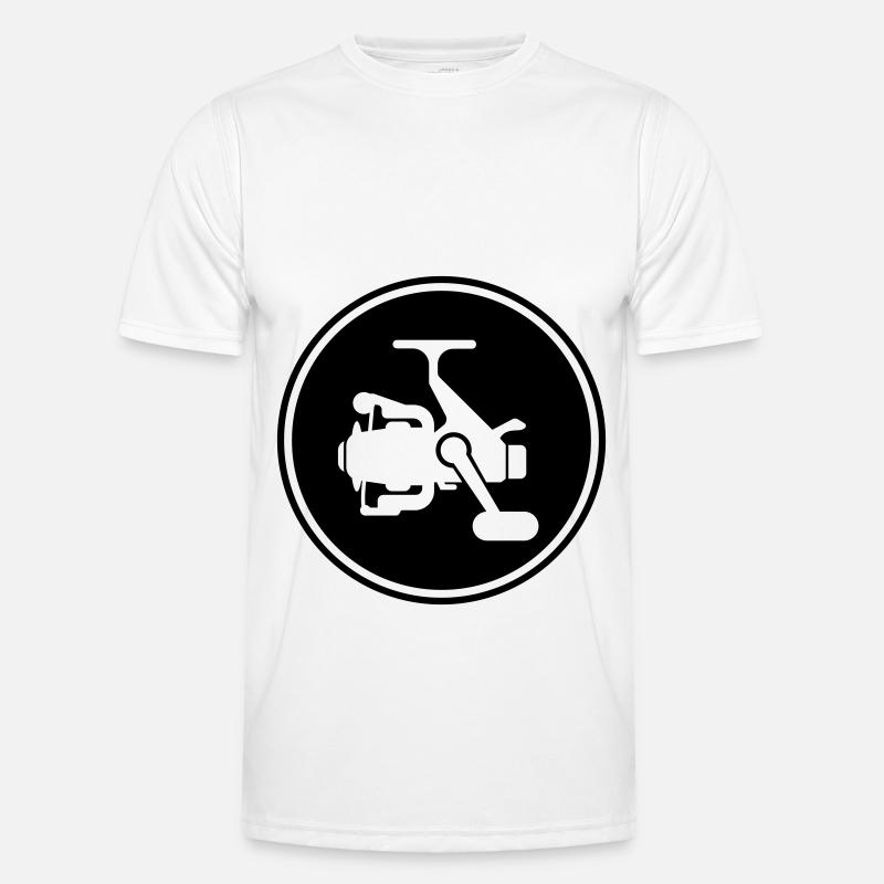 Angelrolle Symbol icon - Männer Funktions-T-Shirt - Weiß