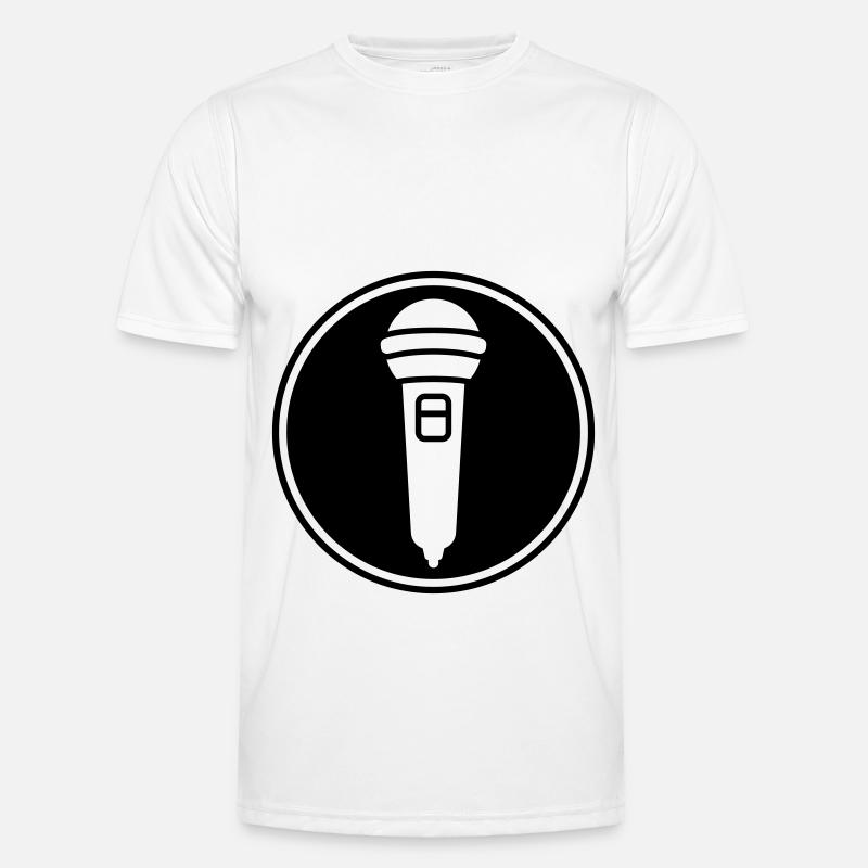 Mikrofon Symbol - Männer Funktions-T-Shirt - Weiß