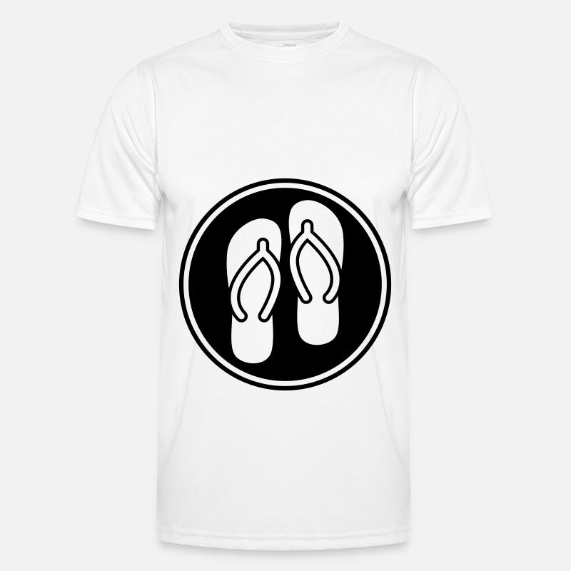 Flip-flops icon - Men's Functional T-Shirt - white