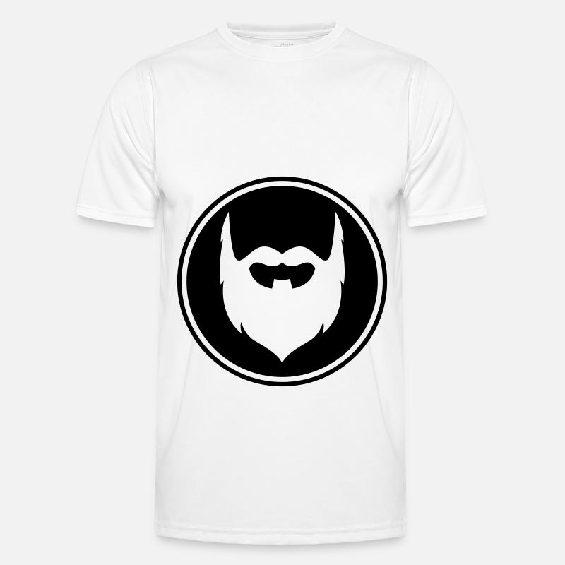 Bart symbol - Männer Funktions-T-Shirt - Weiß