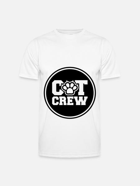 Cat Crew - Männer Funktions-T-Shirt - Weiß