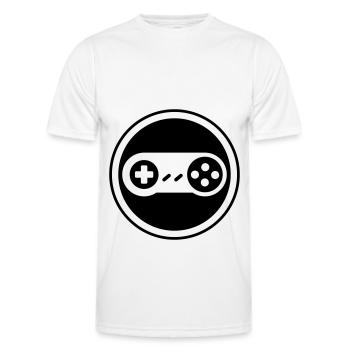 Gamepad Icon Gamer - Men's Functional T-Shirt - white - Front - AI Model Male 178 dark (178cm)