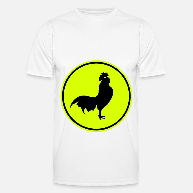 Silhouette d’animal coq T-shirt sport Homme