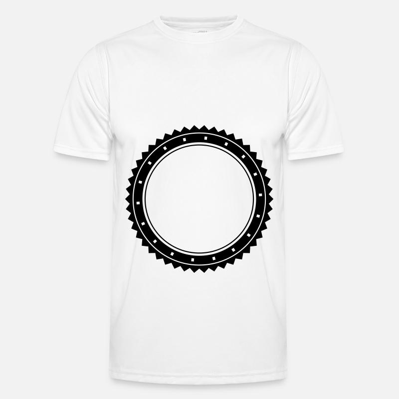 circle emblem - Men's Functional T-Shirt - white