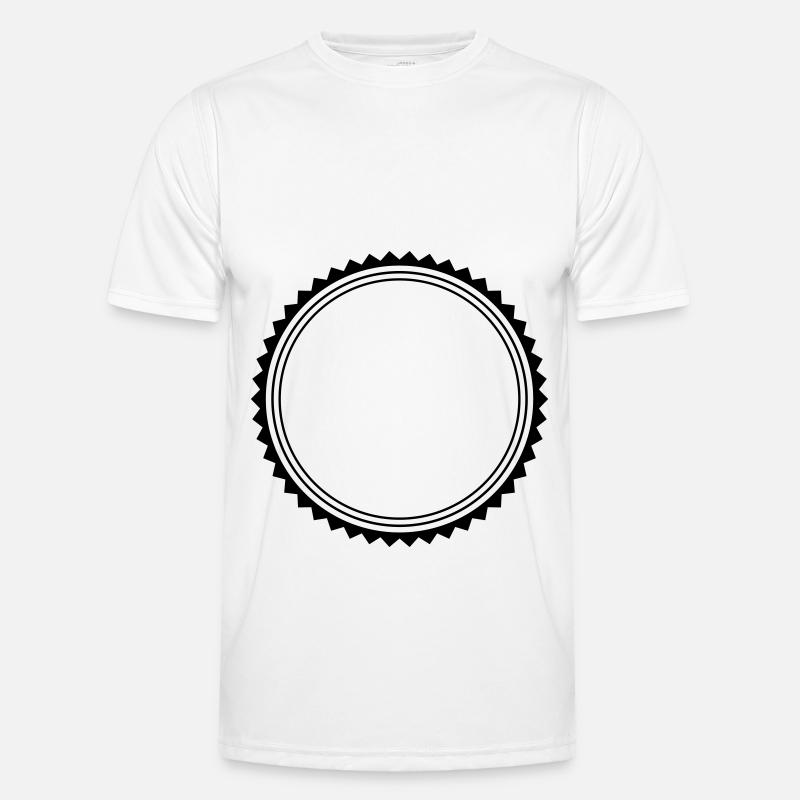 circle emblem - Men's Functional T-Shirt - white