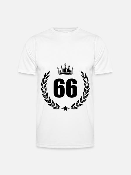 66 Number wreath - Men's Functional T-Shirt - white