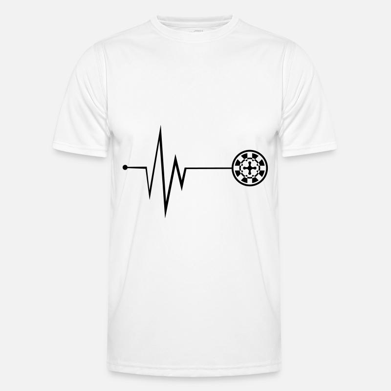 Roulette Puls Symbol Männer Funktions-T-Shirt