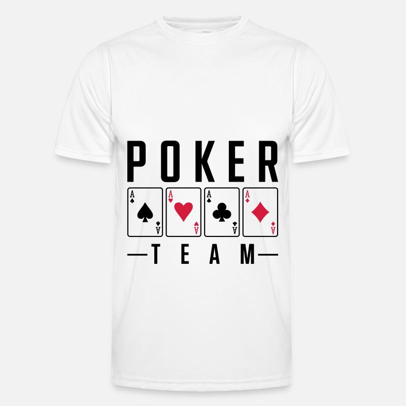 poker team Männer Funktions-T-Shirt