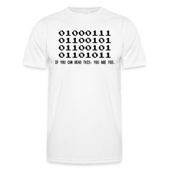 Lustig Lol Nerd IT Informatiker - Männer Funktions-T-Shirt - Weiß - Vorne - AI Model Male 178 dark (178cm)