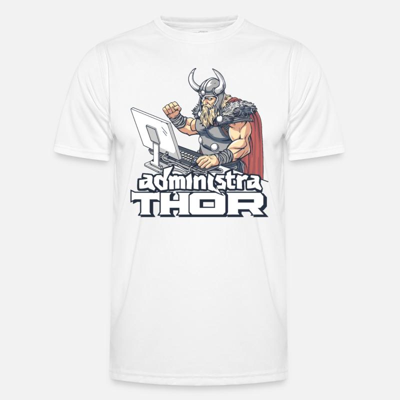Viking Databaseadministra-thor Nerdy - Männer Funktions-T-Shirt - Weiß