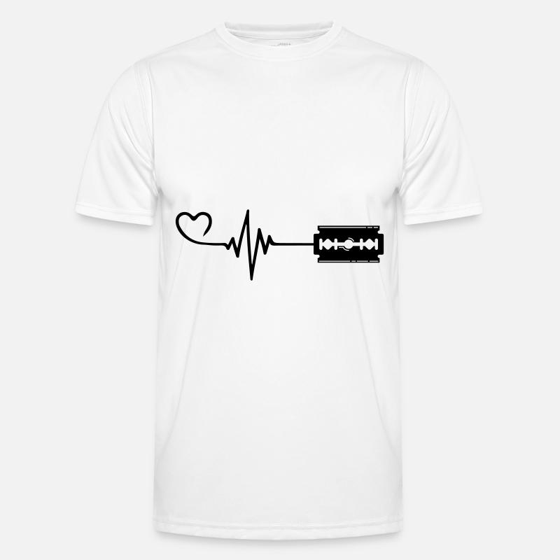 Razor Blade Pulse Heart Love Men's Functional T-Shirt