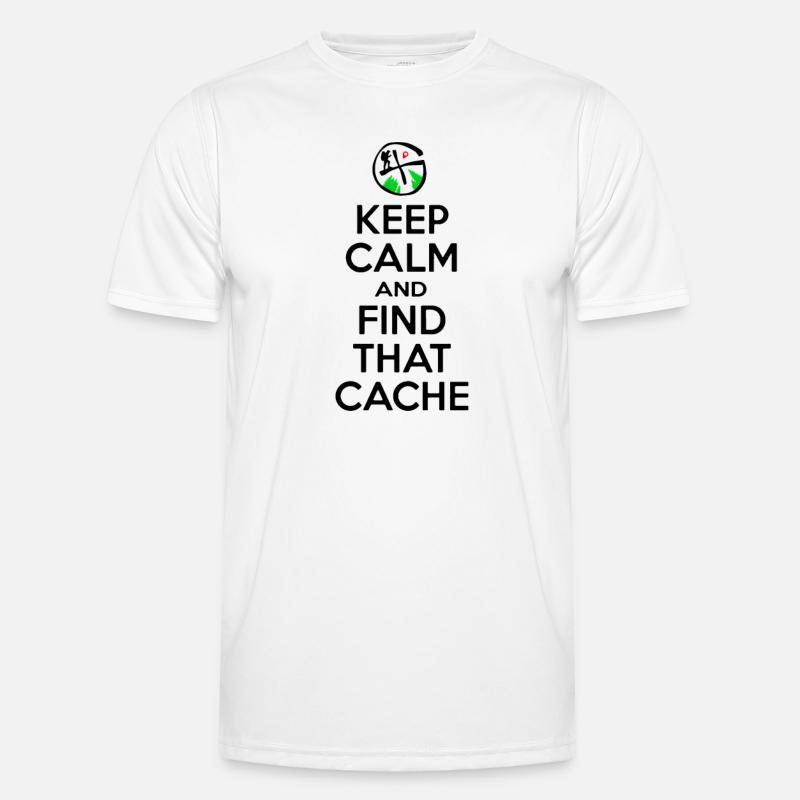 Geocaching - Keep Calm Find That Cache - Geocacher Men's Functional T-Shirt